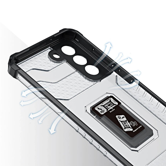 Crystal Ring Case Kickstand Tough Rugged Cover for Samsung Galaxy S21+ 5G (S21 Plus 5G) blue - Cell phone cases