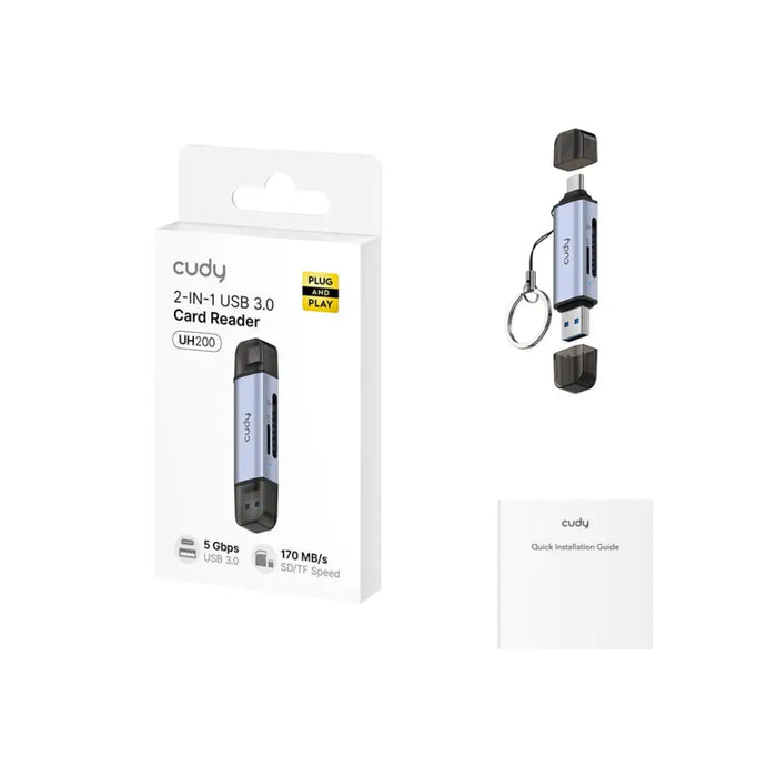 CUDY UH200 2-in-1 USB 3.0 card reader - Card readersMUL-CZP<<<MultimediaMUL<<<ActionPL