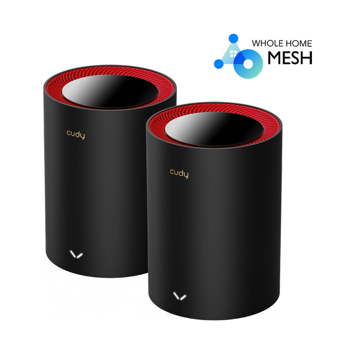 Cudy M3000 (2-Pack) AX3000 Wi-Fi 6 Mesh Dual-Band 2402Mbps at 5GHz + 574Mbps at 2.4GHz