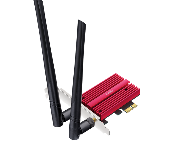 Network card Cudy WE9300, PCIe, 3-band, 5.7 Gbps, 2.8 Gbps, 688 Mbps, WiFi 7, Bluetooth 5.4
