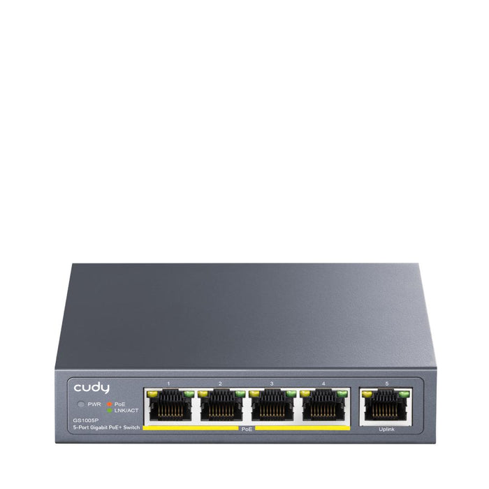 Switch Cudy GS1005P, 5 ports, 10/100/100, PoE+ Switch 60W, Uplink port