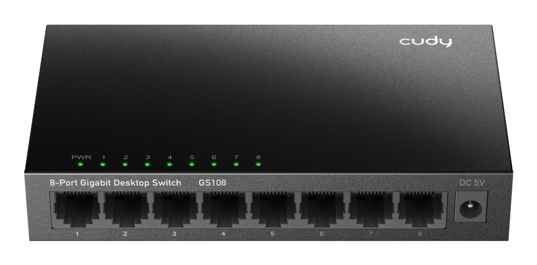 Switch Cudy GS108, 8 ports, 10/100/1000, Auto-MDI/MDIX, Metal housing
