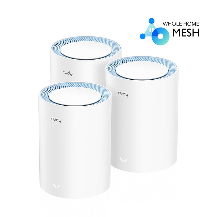 Wireless MESH system Cudy M1200 3, AC1200 Dual Band, 2.4/5 GHz, 300 - 867 Mbps, 3 pieces