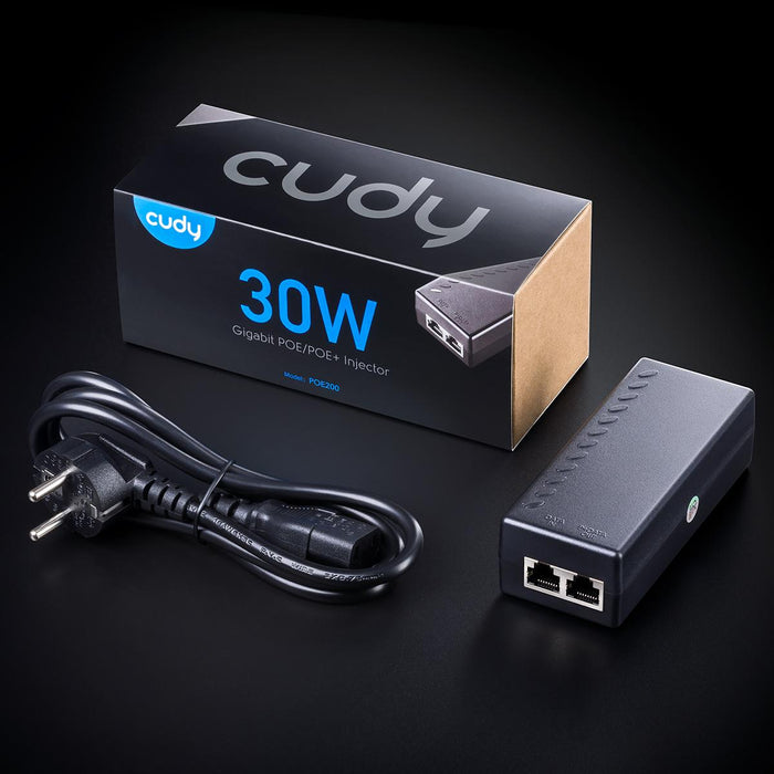 PoE injector Cudy POE200, Gigabit PoE+/PoE, 30W, 1 x 10/100/1000Mbps