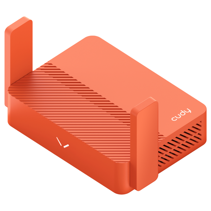 Wireless router CUDY Travel TR1200, AC1200, 2 x 10/100 Mbps, USB3.0, red