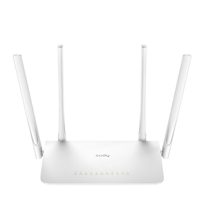 Wireless router CUDY WR1300, Dual-band AC1200, 300+867 Mbps, 5x10/100/1000, White