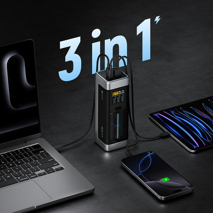 Powerbank Cuktech CUK00P23GLBK 210W 25000mAh Power Bank 2 x USB-C 1 x USB-A - Black