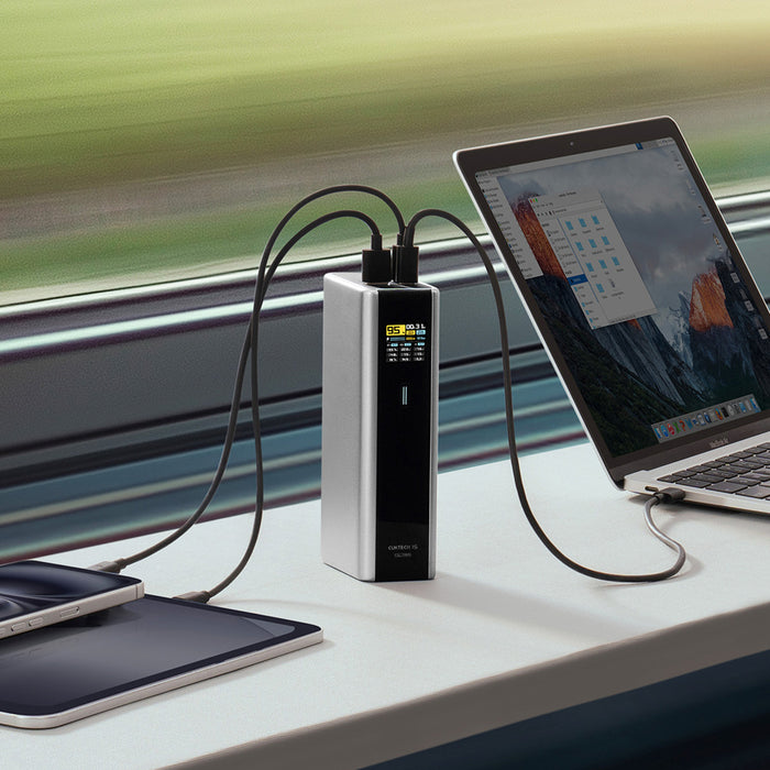 Powerbank Cuktech CKPB200UGLGR 210W 20000mAh 2 x USB-C 1 x USB-A - gray