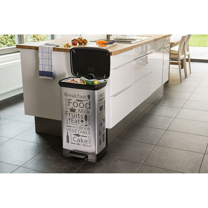 Waste bin Curver CEN-45916 Silver Metal 50 L