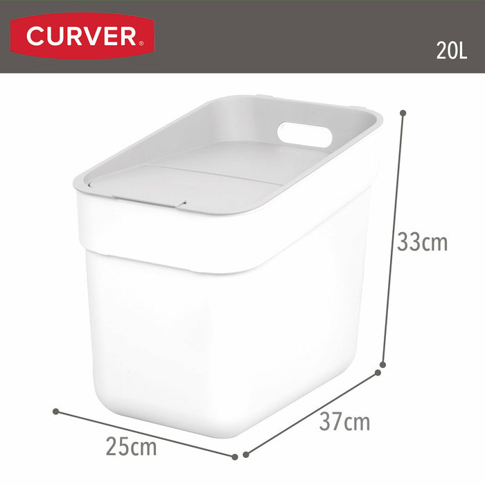 Waste bin Curver White Plastic 20 L (6 Units)
