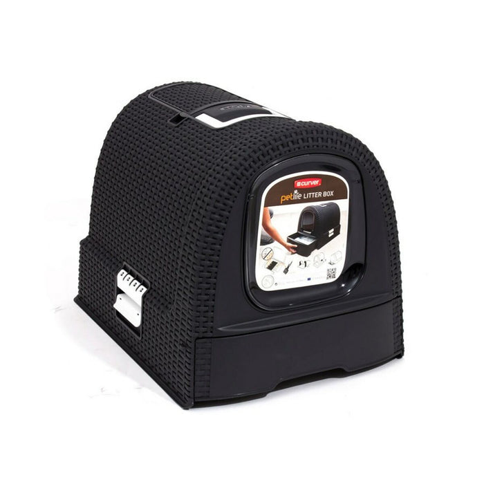 Cat Litter Box Curver Anthracite 51 x 38,5 x 39,5 cm Plastic (Plastic)