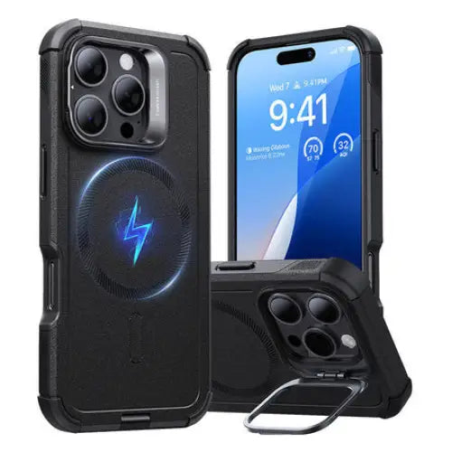 Cyber Tough (HaloLock) ESR case with stand for iPhone 16 Pro (black) - Protective cases for smartphones<<<Cases<<<GSM