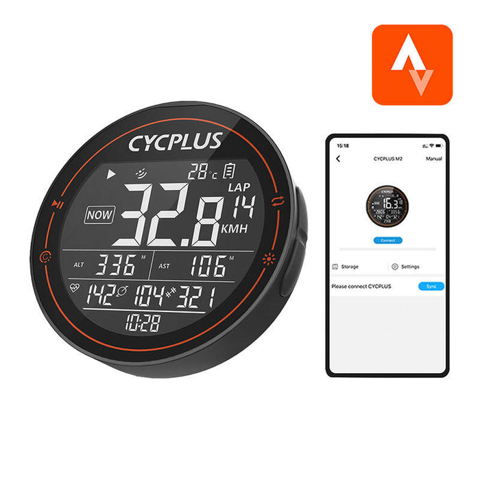 Cycplus M2 bicycle computer - compatibile with Strava, Trainingpeaks etc.