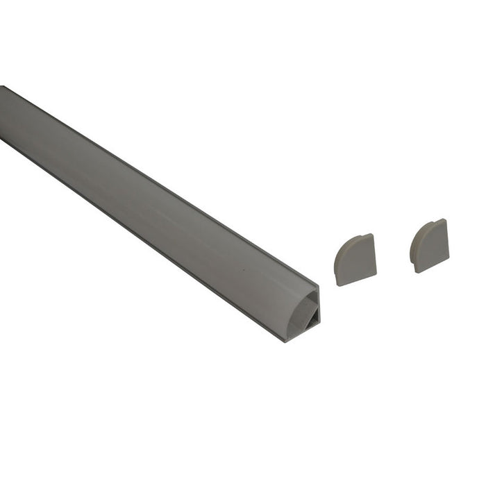 ALUMINUM PROFILE FOR LED STRIP CORNER, ROUND COVER MAT 3M D-IL