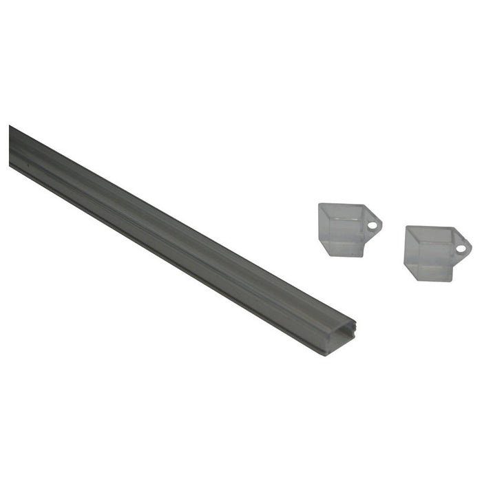 ALUMINUM PROFILE FOR LED STRIP P-SHAPED, TRANSPARENT 2M D-IL