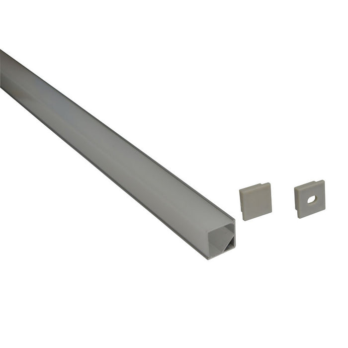 ALUMINUM PROFILE FOR LED STRIP CORNER COVER MAT 1M D-IL