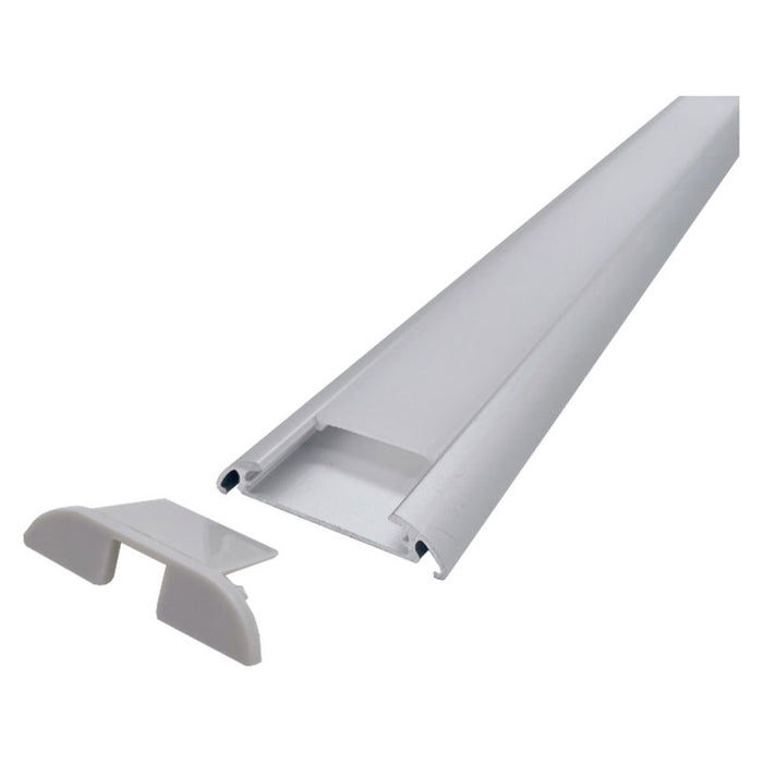 ALUMINUM PROFILE FOR LED STRIP FLOOR 3M WITH BASE FOR 2 STRIPS D-IL