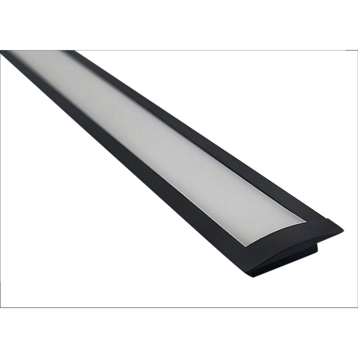 ALUMINUM BUILT-IN PROFILE BLACK MATT 2M D-IL