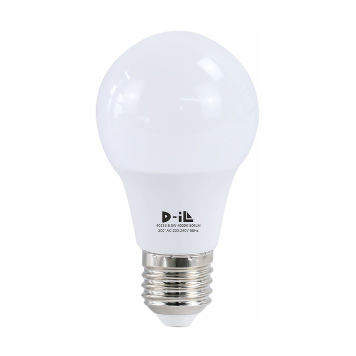 LED BULB E27 A60 8.5W 806LM 4000K D-IL