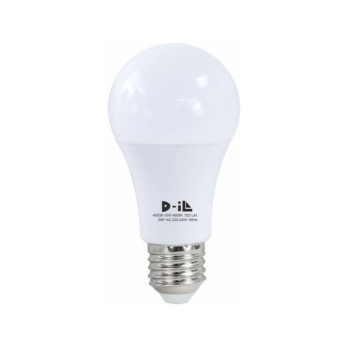 LED BULB E27 A60 15W 1521LM 4000K D-IL