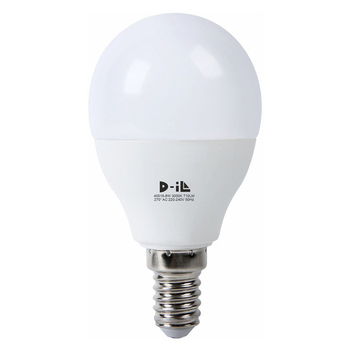 LED BULB BALL E14 G45 8W 710LM 3000K D-IL