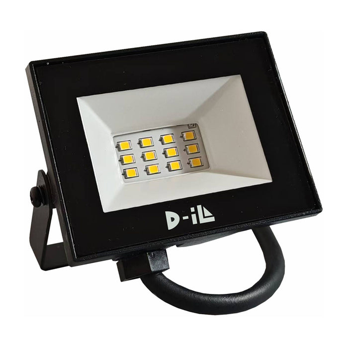 LED FLOODLIGHT 10W 6500K 750LM IP65 BLACK D-IL