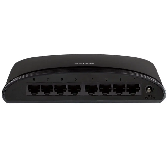 D-Link 8-Port 10/100Mbps Fast Ethernet Unmanaged Switch - Неуправляеми комутатори<<<D-LINK мрежови