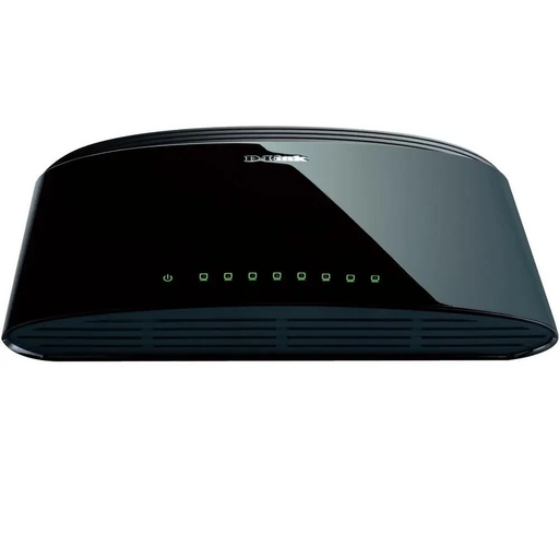 D-Link 8-Port 10/100Mbps Fast Ethernet Unmanaged Switch - Неуправляеми комутатори<<<D-LINK мрежови