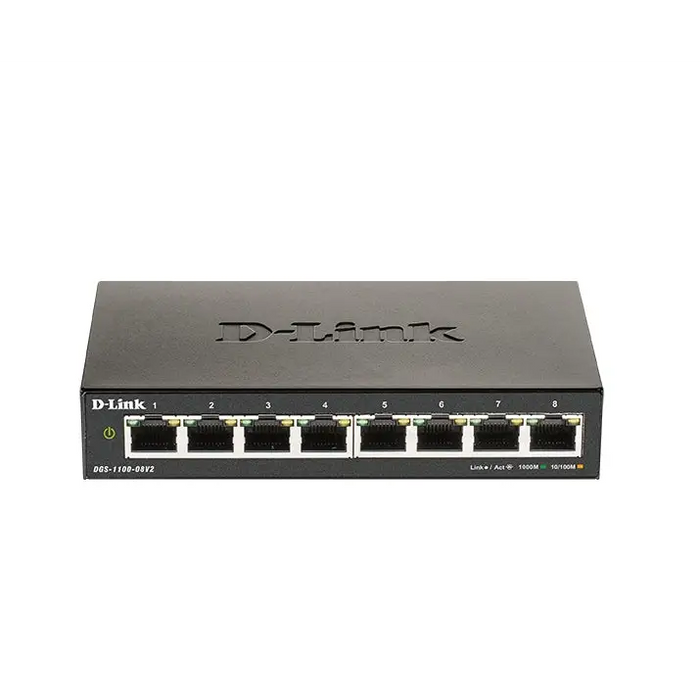 D-Link 8-Port Gigabit Smart Switch - Управляеми комутатори<<<D-LINK мрежови продукти<<<D-LINK<<<PolyComp