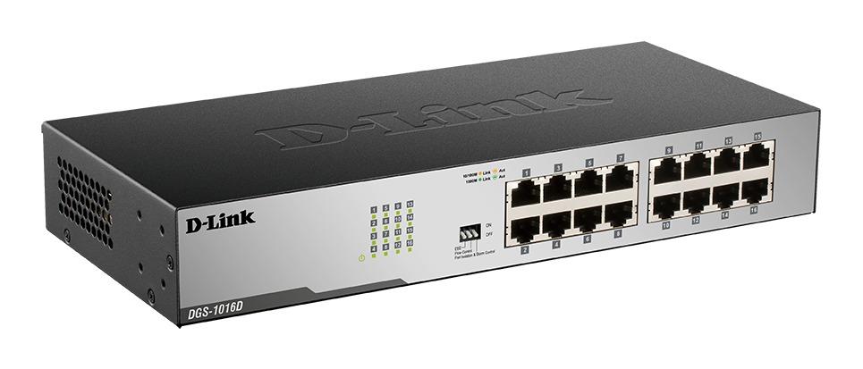 Switch D-Link DGS-1016D/E, 16 port 10/100/1000, Desktop, rack mount