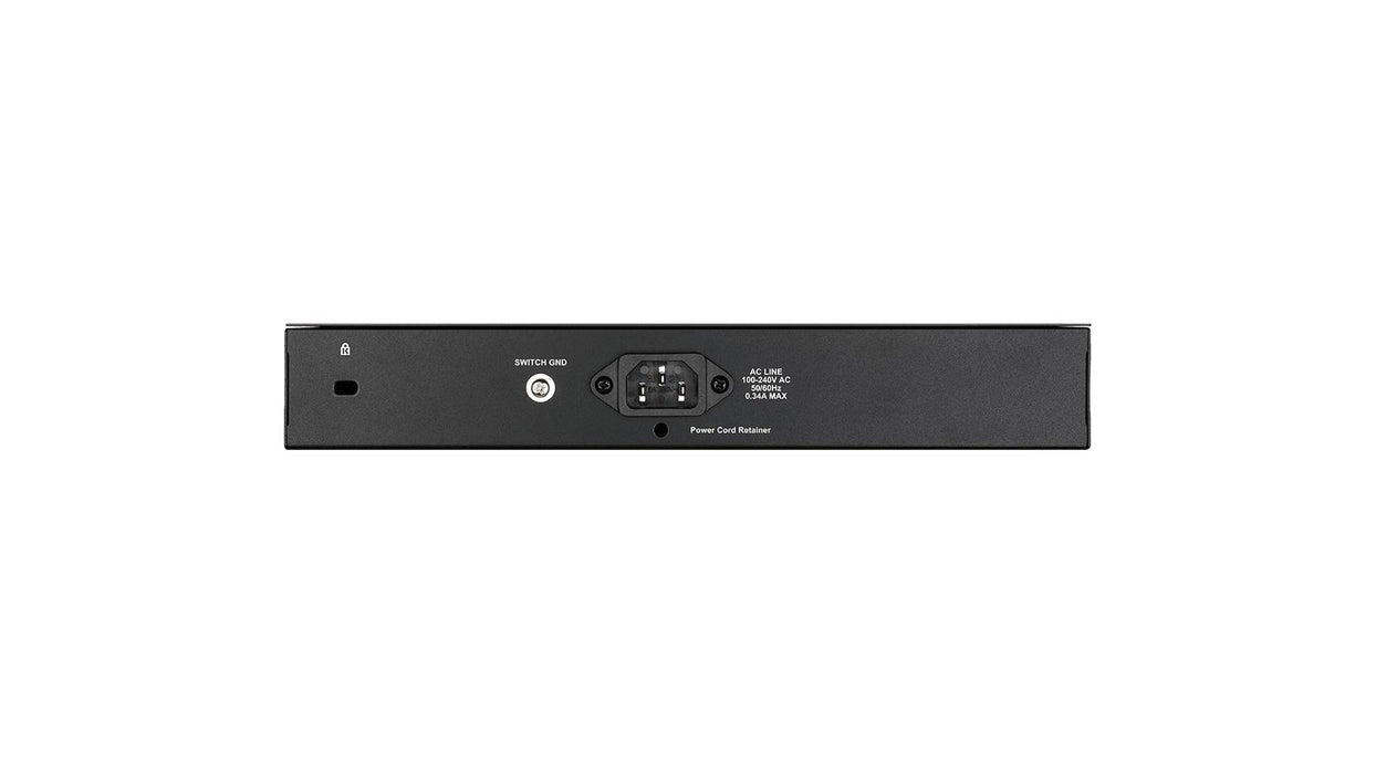 Switch D-Link DGS-1210-16/E, 16-port 10/100/1000 Gigabit Smart Switch including 4 Combo 1000BaseT/SFP, managed, for mounting in a cabinet