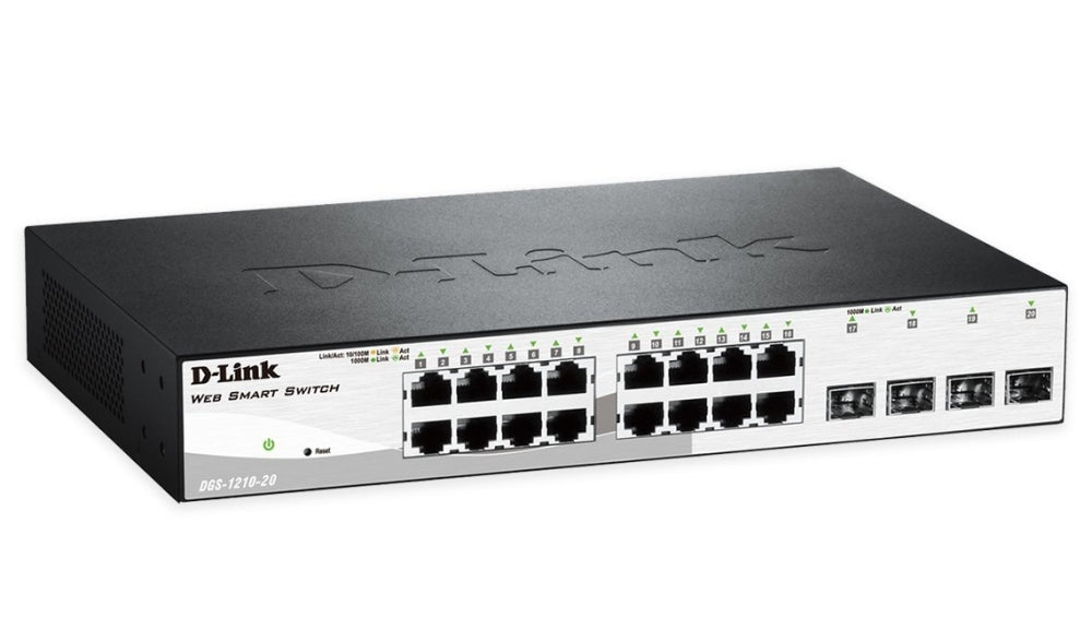 D-Link 16 10/100/1000 Base-T port with 4 x 1000Base-T /SFP ports