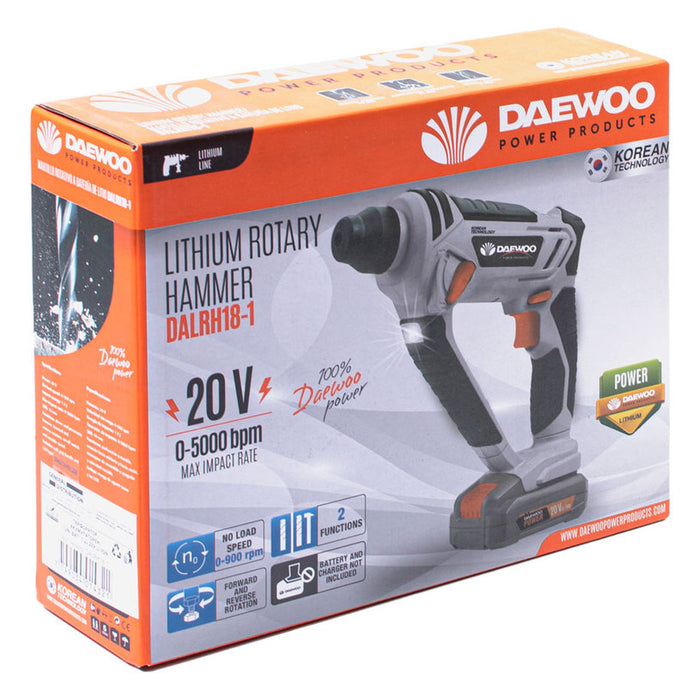 DAEWOO DAEWOO DALRH18-1 20 V, 1.20 J, SDS PLUS CORDLESS DRILL, WITHOUT BATTERY AND CHARGER
