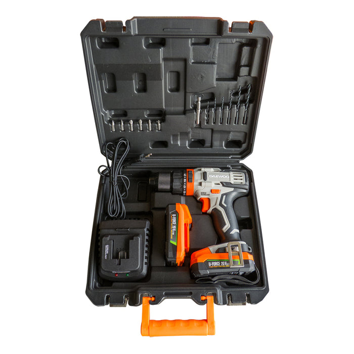 CORDLESS IMPACT DRILL DAEWOO DALD18-M1-KIT 20 V, 44.00 nm, NUMBER OF BATTERIES 2, 2.00 Ah, SUITCASE