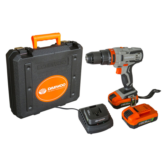 CORDLESS IMPACT DRILL DAEWOO DALD18-M1-KIT 20 V, 44.00 nm, NUMBER OF BATTERIES 2, 2.00 Ah, SUITCASE
