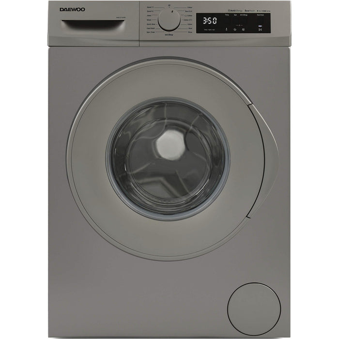 Washing machine Daewoo WM812T1SU0BG*** , 1200 rpm, 8.00 kg, D , Silver