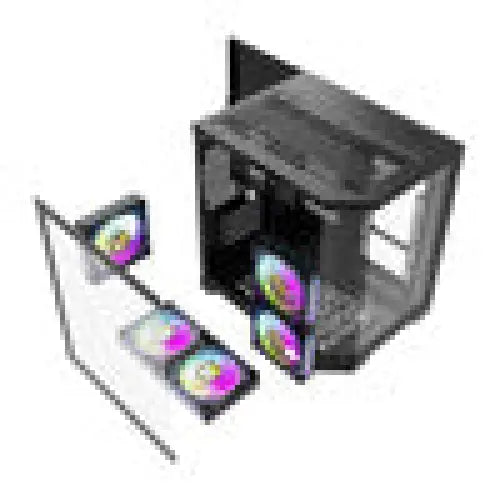 Darflash FT350 computer case + 5 aRGB fans (black) - With fan<<<PC Cases<<<Gaming<<<InnproXML