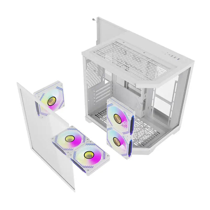 Darflash FT350 computer case + 5 aRGB fans (white) - With fan<<<PC Cases<<<Gaming<<<InnproXML