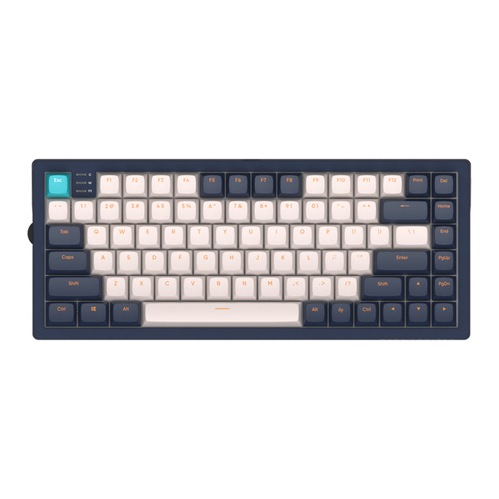 Gaming mechanical keyboard Dark Project KD83A Ivory/Navy Blue RGB 75% - G3MS Sapphire Switches, PBT