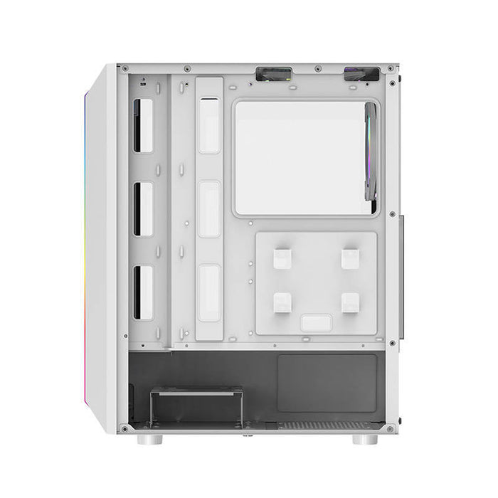 Darkflash DK151 LED computer case (white) + 3 RGB fans - With fan<<<PC Cases<<<Gaming<<<InnproXML
