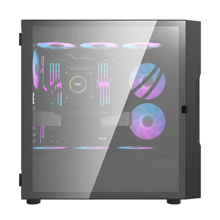 Darkflash DK431 Glass computer case (black) + 4 RGB fans - With fan<<<PC Cases<<<Gaming<<<InnproXML