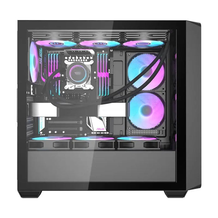 Darkflash DS900WD computer case (black) + 4 fans - With fan<<<PC Cases<<<Gaming<<<InnproXML