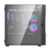 Darkflash DK431 Glass computer case (black) + 4 RGB fans