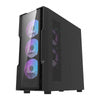 Darkflash DK431 Glass computer case (black) + 4 RGB fans