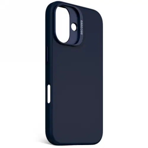 Decoded AntiMicrobial Silicone Backcover Case with MagSafe for iPhone 16 - Navy Blue - Cell phone cases