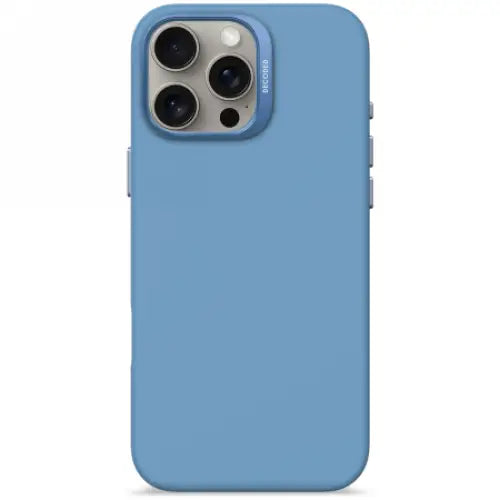 Decoded AntiMicrobial Silicone Backcover Case with MagSafe for iPhone 16 Pro Max - Blue - Cell phone cases