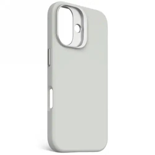 Decoded AntiMicrobial Silicone Backcover with MagSafe for iPhone 16 - Gray - Cell phone cases and covers<<<HurtelXML
