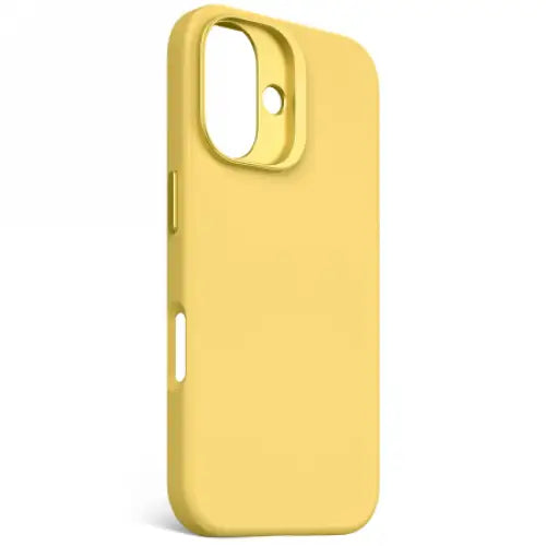 Decoded AntiMicrobial Silicone Backcover with MagSafe for iPhone 16 - Yellow - Cell phone cases and covers<<<HurtelXML