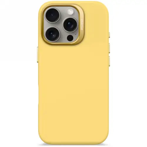 Decoded AntiMicrobial Silicone Backcover with MagSafe for iPhone 16 Pro - Yellow - Cell phone cases