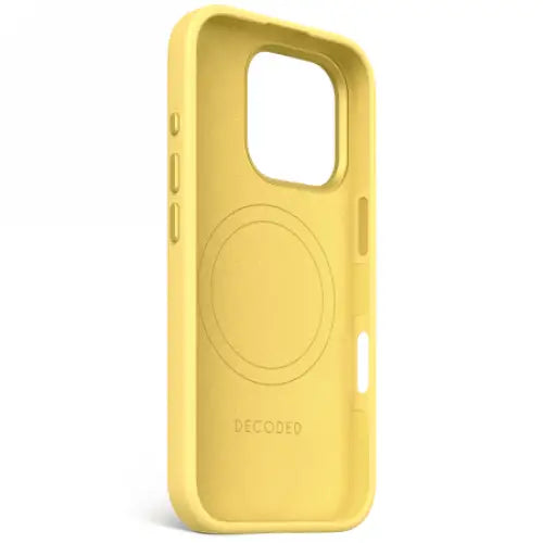Decoded AntiMicrobial Silicone Backcover with MagSafe for iPhone 16 Pro - Yellow - Cell phone cases